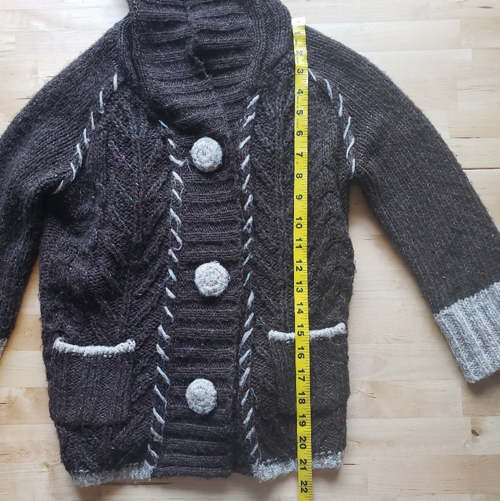 BKE Crop Button Raglan Sweater - Picture 4 of 8